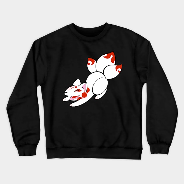 Cutie Kitsune Crewneck Sweatshirt by candice-allen-art